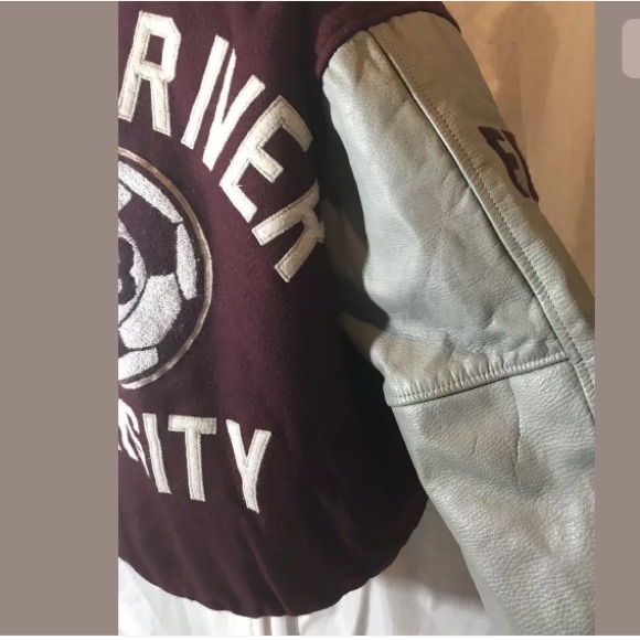 Vintage LA Rams Varsity Letterman Red Jacket 44 L - Picture 6 of 8